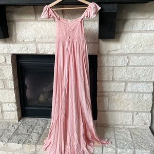 NWOT pink maxi dress